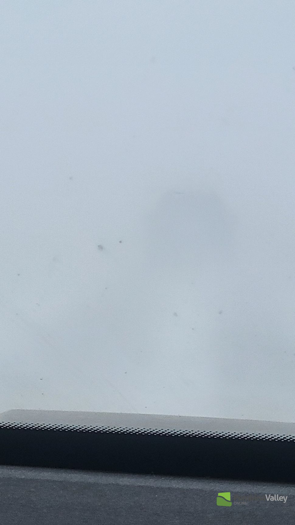 Submitted photo: Driving from Altona to Gretna around 11:15 am Friday morning. Car in front is barely visible